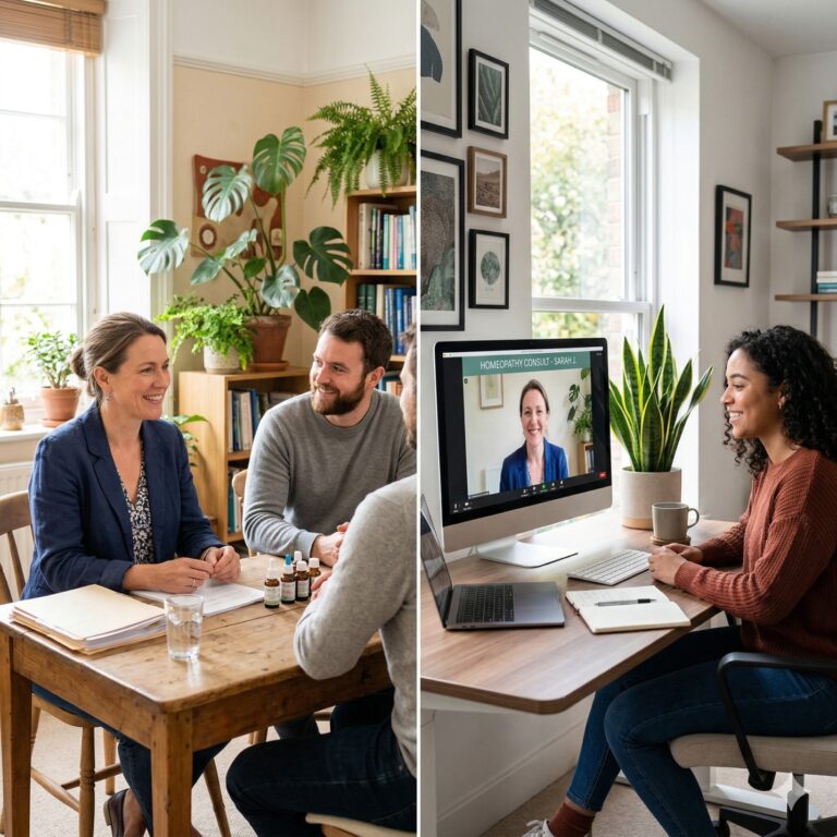 Comparison of in-person clinic visits and a secure online homeopathic consultation for USA patients.