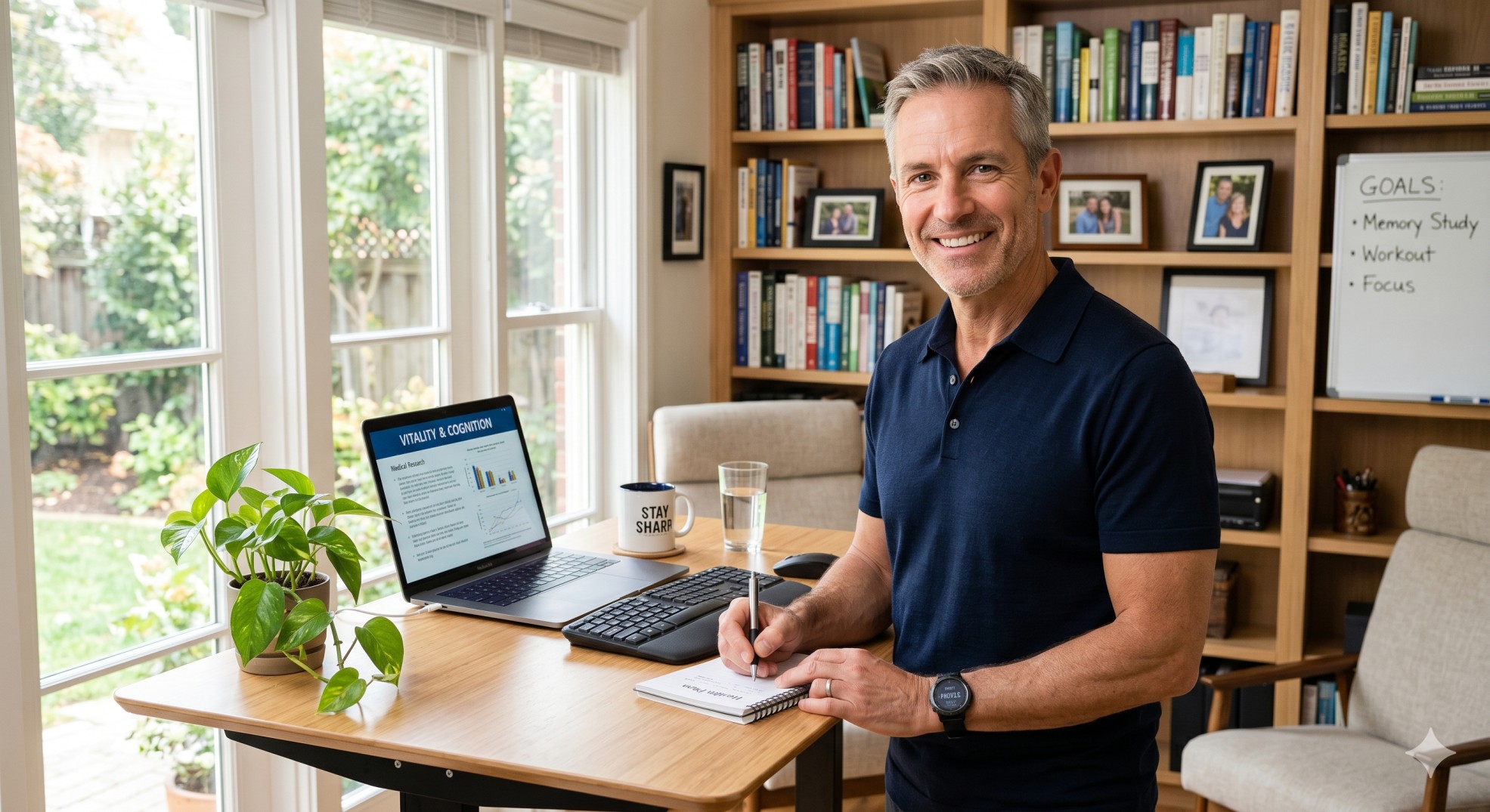 51-year-old man experiencing restored vitality and mental clarity after constitutional homeopathy treatment.